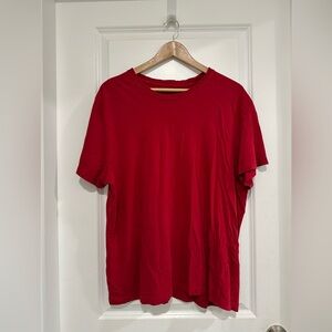 4/$30 Vibrant Red Short Sleeve Tee Men’s Size XL 100% Cotton